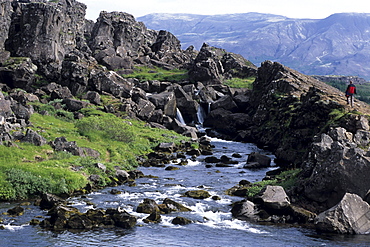 Stream at Almannagja Rift, Pingvellir National Park, Iceland