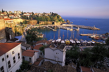 Aerial view of harbor, Antalya, Antalya, Turkey