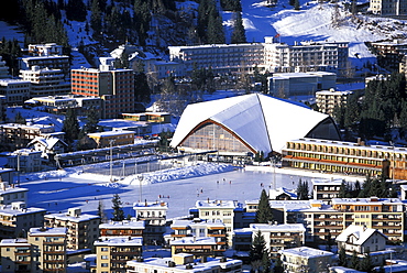 People ice-scating, Ice Stadium, Davos, Grisons, Switzerland