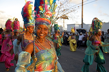 Beauty queens at theCarnival, Le Moule, Grande-Terre, Guadeloupe, Caribbean Sea, America