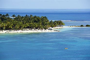 Aerial view of Caravelle Beach, Grande-Terre, Guadeloupe, Caribbean Sea, America