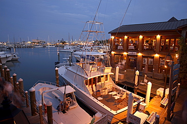 Deep sea fishing boats in harbor, Key West, Florida, USA