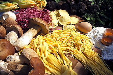 Italian pasta, Salo, Lake Garda, Lago di Garda, Trentino, Italy