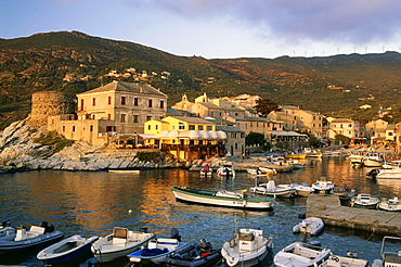 Centuri Port, fishing port with restaurants, Cap Corse, Corsica, France