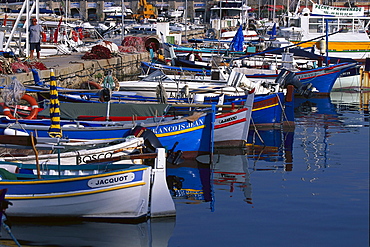 Fishing boats, habour, Ajaccio, Corsica, France