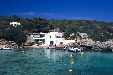 Coastal landscape at Cala de BinisafË™ller, Minorca, Spain