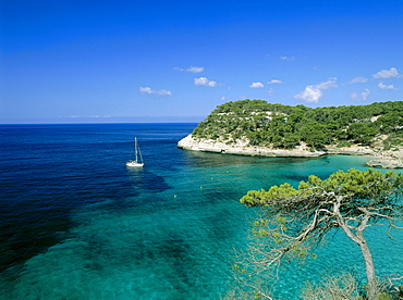 Cala Mitjana, bay near Cala Galdana, Menorca, Minorca, Balearic Islands, Mediterranean Sea, Spain