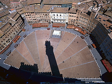 Torre del Mangia, Piazza del Campo, Siena, Tuscany, Italy