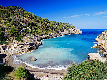 Cala DeyÂ·, beach near DeyÂ·, Serra de Tramuntana, Mallorca, Majorca, Balearic Islands, Mediterranean Sea, Spain