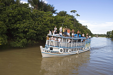 River Boat Excursion on Rio Tapajos, Near Santarem, Para, Brazil, South America