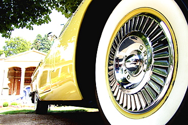 American Oldtimer in the Kurgarten, Baden Baden, Baden Wurttemberg, Germany