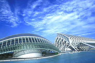 Modern buildings at the City of Arts and Sciences, Valencia, Spain, Europe