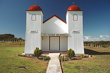 Ratana church of the Maori in the sunlight, North Island, New Zealand, Oceania