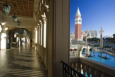 Evening shot of the Venetian Resort Hotel and Casino in Las Vegas, Nevada, USA