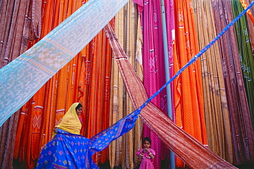 Sari production, Pali, Rajasthan, India