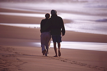 Couple at the beach, Cotillo, Fuerteventura, Canary Islands, Spain