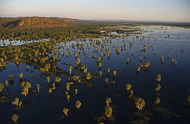 Aerial Kakadu National Park and Arnhemland wetlands, Northern Territory, Australia