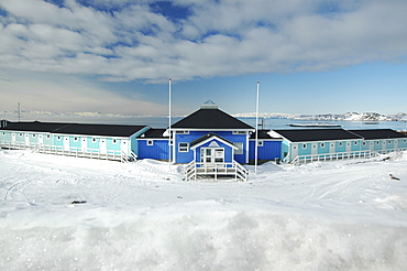 View at Hotel Icefjord on a day in winter, Ilulissat, Groenland