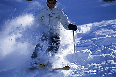 Skier, Stubai valley, Austria, Europe