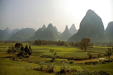 Limestone Rocks at River Lijiang, Guilin, Province Guangxi, China