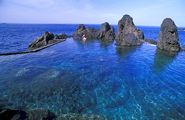 Rocky coast, Porto Moniz, Madeira, Portugal