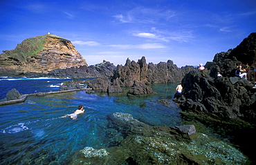 Rocky coast, Porto Moniz, Madeira, Portugal