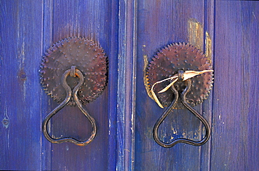 Door rings, door, Galata, Cyprus