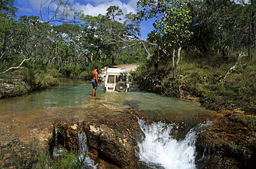 River crossing 4WD Telegraph Track, Cape York Peninsula, Outback, Queensland, Australia