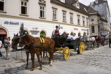 Fiaker station at Stephansplatz, Vienna, Austria