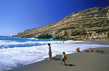 Beach, Matala, Crete, Greece