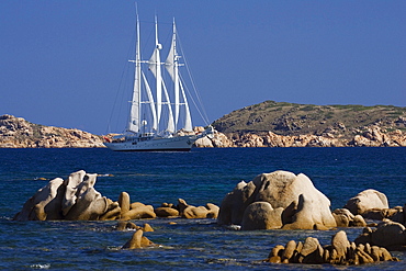 Luxury sailing yacht, Sardinia, Italy