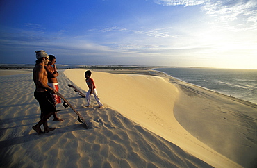 Sand Boarders, Dunes, Jericoacoara Beach, Ceara, Brazil