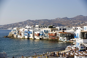 Restaurants, Bars, Little Venice, Mykonos, Greece