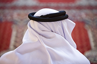 Muslim man at prayer, Salah Muslim Prayer in Umayyad Mosque, Damascus, Syria, Asia