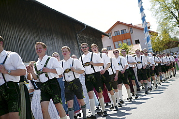 during a "festival on 1st of mai, Münsing, bavaria, Germany2005