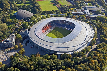 AWD Arena, high angle view at a football stadium, Hanover, Germany