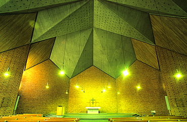 Europe, Germany, North Rhine-Westphalia, Bochum, interior view of the Christuskirche