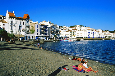 Beach at Cadaques, Costa Brava, Province Girona, Catalonia, Spain