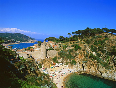 Es Codolar bay, Tossa de Mar, Costa Brava, Province Girona, Catalonia, Spain