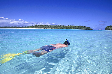 Snorkelling in Aitutaki Lagoon, Aitutaki, Cook Islands