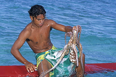 Shark Boy and Octopus, Bora Bora Lagoon, French Polynesia