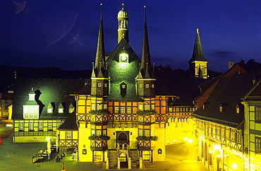 Europe, Germany, Saxony-Anhalt, Harz, medieval city hall in Wernigerode