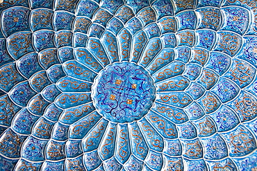 Enamelled Copper Plate Pattern, The Royal Bazaar, Esfahan, Iran