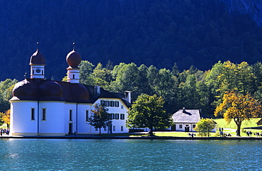 Europe, Germany, Bavaria, Koenigssee. St. Bartholomae Church