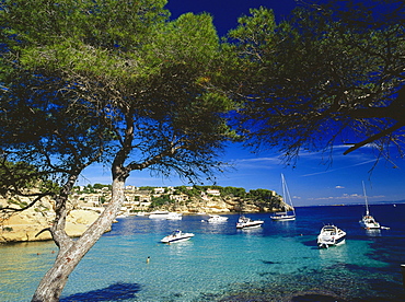 View of the Cala Portals Vells bay, Costa de Calvia, Bahia de Palma, Mallorca, Spain