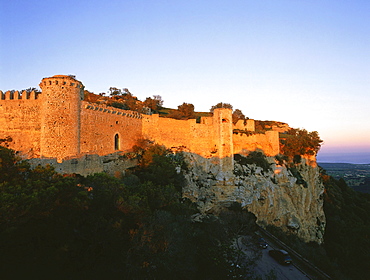 View of castle, Castell de Santueri, near Felanitx, Mallorca, Spain