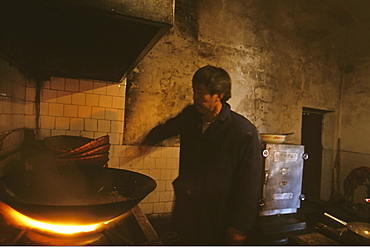 monastery kitchen on the peak 1613 metres high, Wudang Shan, Taoist mountain, Hubei province, Wudangshan, Mount Wudang, UNESCO world cultural heritage site, birthplace of Tai chi, China, Asia