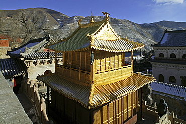 Copper Palace, Xian Tong Temple, Mount Wutai, oldest monastery in Wutai Shan, Ming dynasty, Five Terrace Mountain, Buddhist Zentrum, town of Taihuai, Shanxi province, China