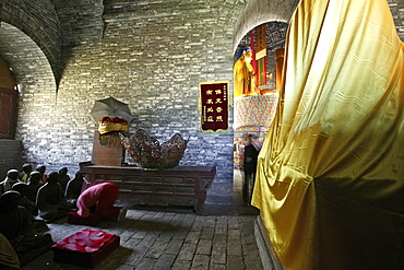 Beamless Hall, brick building in Xiantong Temple, Mount Wutai, Wutai Shan, Five Terrace Mountain, Buddhist Centre, town of Taihuai, Shanxi province, China