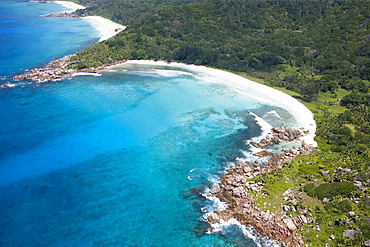 Aerial Photo of Anse Cocos, Petit Anse, La Digue Island, Seychelles